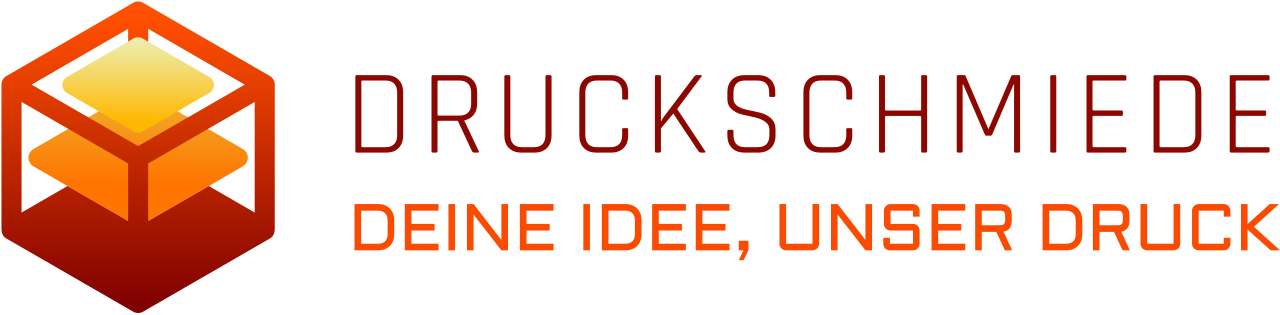 Logo mit Text "Deine Idee, unser Druck