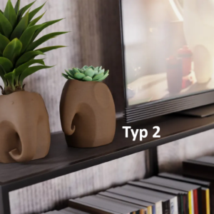 Elefanten Pflanzentopf in zwei Varianten